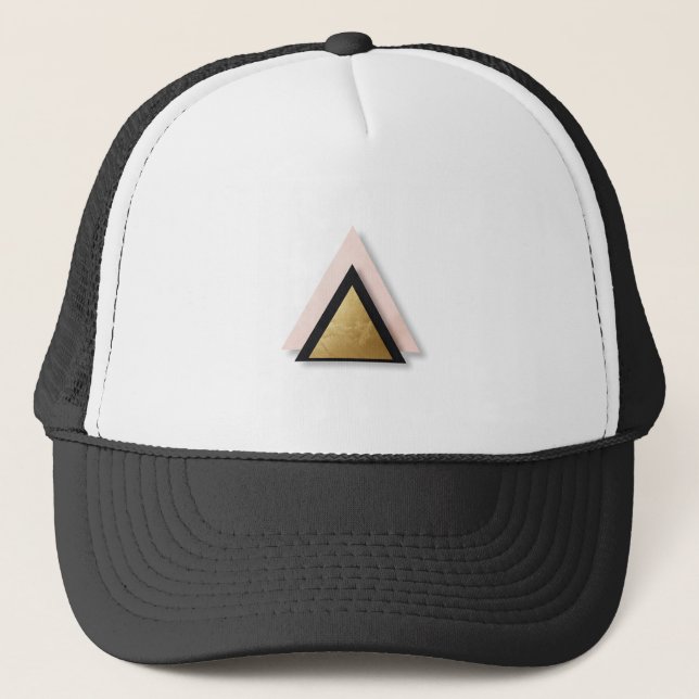 Modern Geometric Triangle Trucker Hat – Minimalist (Front)
