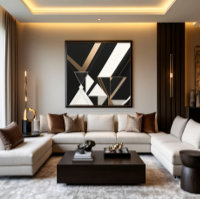 Modern Geometric Triangles Art Deco