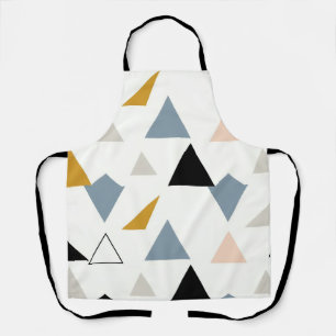 Modern Geometric Triangles Pattern Apron