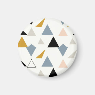 Modern Geometric Triangles Pattern Magnet