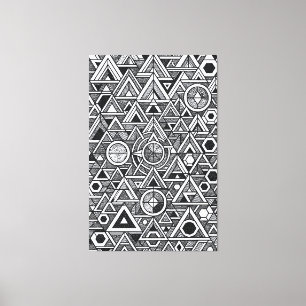 Modern Geometric Triangles Sacred Art Poster Canvas Print