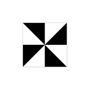 Modern Geometric Triangles Square Art Craft Design Rubber Stamp