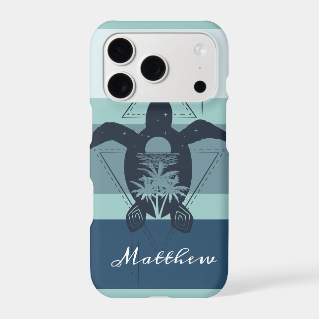 Modern Geometric Turtle Personalised (Back)