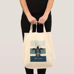 Modern Geometric Turtle Personalised Tote Bag