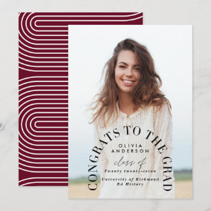 Modern geometric typography photo arch graduation