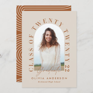 Modern geometric typography photo arch graduation