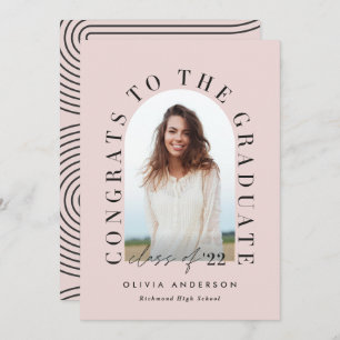 Modern geometric typography photo arch graduation