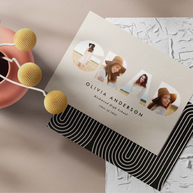 Modern geometric typography photo arch graduation (Creator Uploaded)