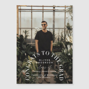 Modern geometric typography photo arch graduation