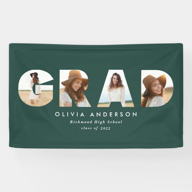 Modern geometric typography photo arch graduation  banner (Horizontal)