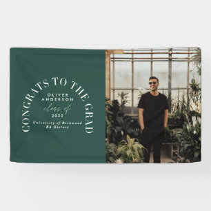 Modern geometric typography photo arch graduation  banner