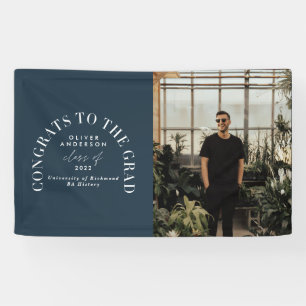 Modern geometric typography photo arch graduation  banner
