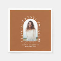 Modern geometric typography photo arch graduation