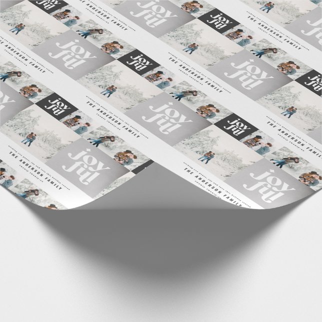 Modern geometric typography Silver chic christmas Wrapping Paper (Corner)