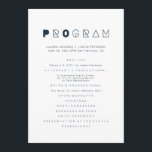 Modern   Geometric Typography Wedding Programme<br><div class="desc">Composed of simple and contrasting sized sans serif and geometric typography. All against a backdrop of pure white. These elements are simple,  fun,   and modern.

This is designed by White Paper Birch Co. exclusive for Zazzle.

Available here:
http://www.zazzle.com/whitepaperbirch</div>