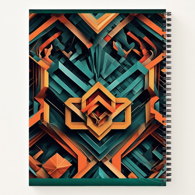 Modern Geometric Vibes Notebook (Back)