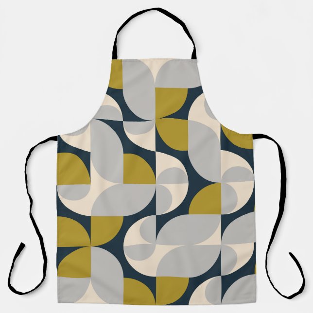 Modern Geometric Vintage Retro Background Apron (Front)