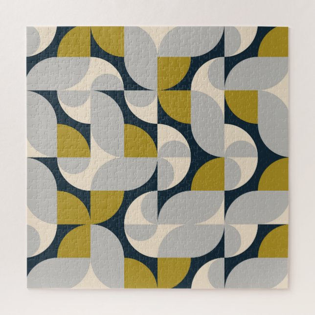 Modern Geometric Vintage Retro Background Jigsaw Puzzle (Vertical)