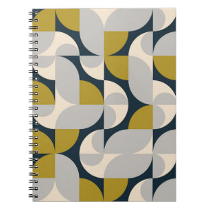 Modern Geometric Vintage Retro Background Notebook
