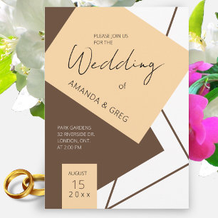 Modern Geometric Wedding Invitation