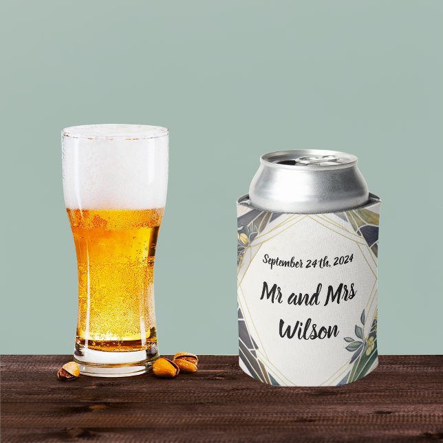 Modern Geometric with Small Flowers Can Cooler (Creator Uploaded)