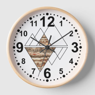 Modern Geometric Wooden Wall Clock
