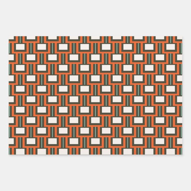 Modern Geometric Wrapping Paper Set (Front)