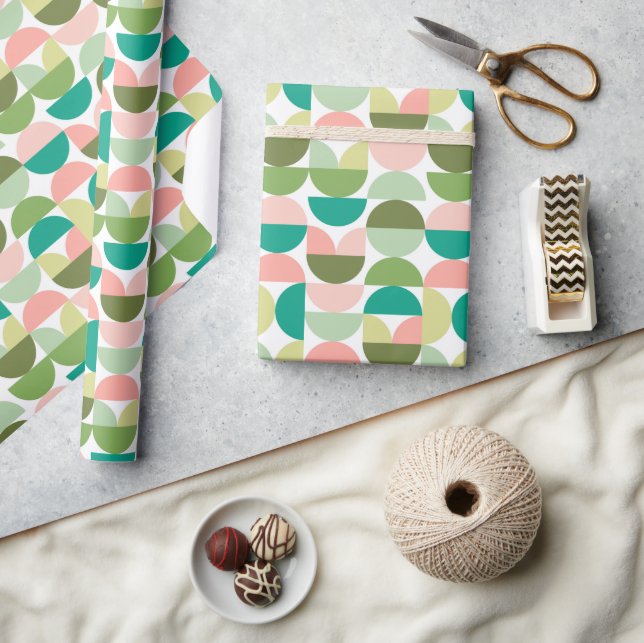 Modern Geometric Wrapping Paper Sheets (Crafts)