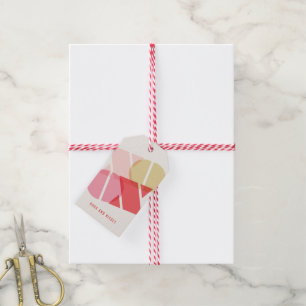 Modern Geometric XOXO Valentine Photo Gift Tags