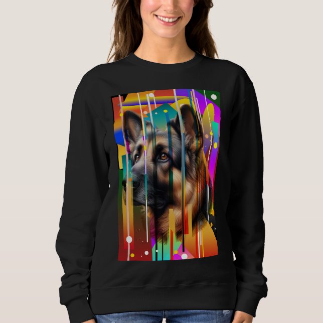 Modern Geometrical Dog   Sweatshirt (Front)