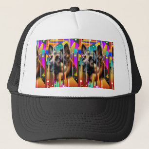 Modern Geometrical Dog   Trucker Hat