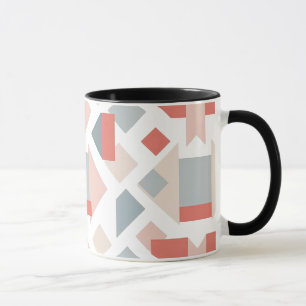 Modern geometrical image with shapes and colors mug