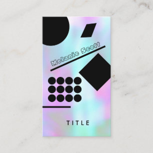 Modern Geometrical Shapes Hologram Business Card