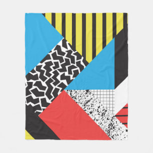 Modern Geometry: Abstract Seamless Style Fleece Blanket