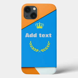 Modern Geometry Blue Orange Symbol Abstract Style  iPhone 13 Case