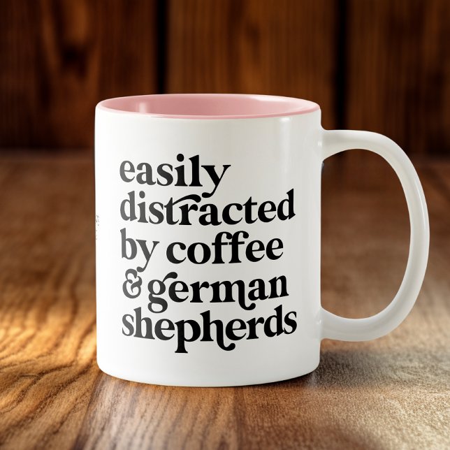 Modern German Shepherd Custom Two-Tone Coffee Mug (Creator Uploaded)