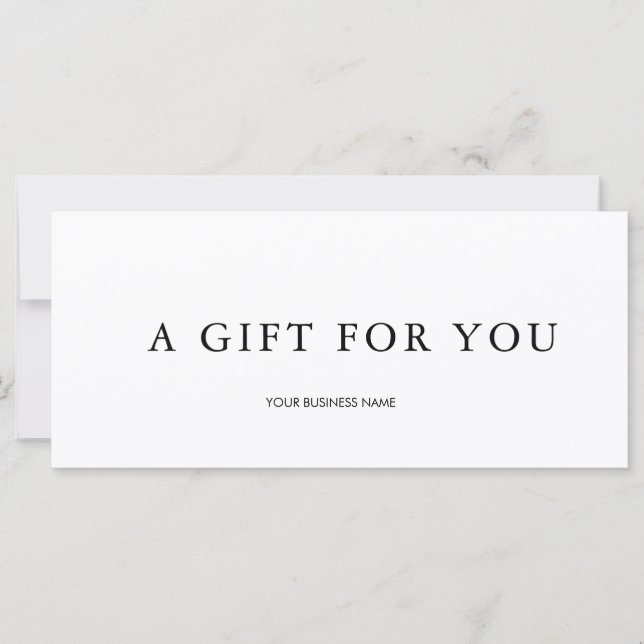 Modern Gift Certificate (Front)