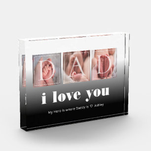 Modern Gift for Dad Photo Block