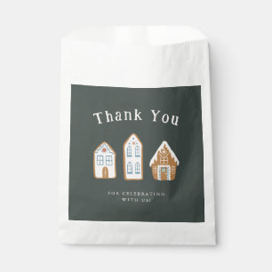 Modern Gingerbread House Boy Baby Shower Favour Bags