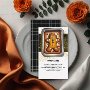 Modern Gingerbread in Pan Baby Shower Enclosure Card