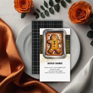 Modern Gingerbread in Pan Baby Shower Enclosure Card