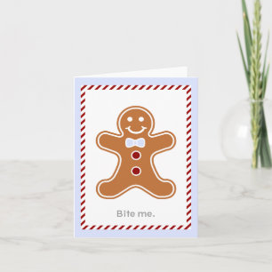 Modern Gingerbread Man Holiday Card