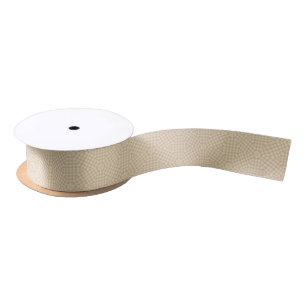 Modern Gingham Pattern - Beige Satin Ribbon