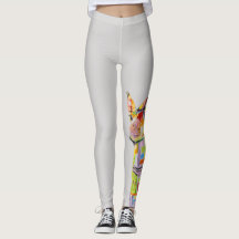 Modern Giraffe Leggings by Artist Kim Guthrie (G)
