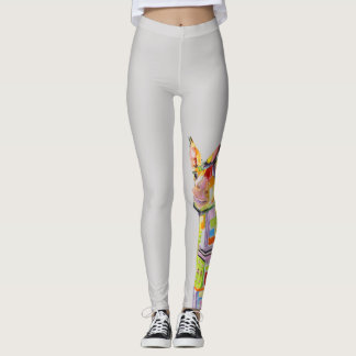 Modern Giraffe Leggings by Artist Kim Guthrie (G)