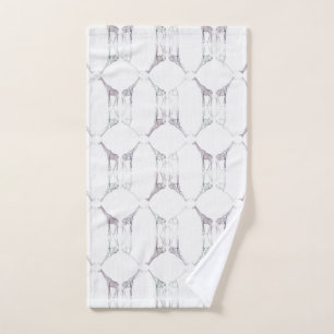 Modern Giraffe Print Hand Towel