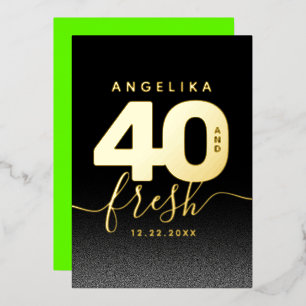 Modern Girly Bright Green 40 and Fresh