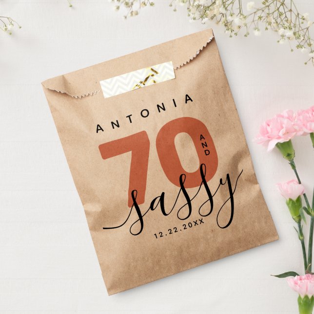 Modern Girly Copper 70 and Sassy Favour Bags (Sealed)