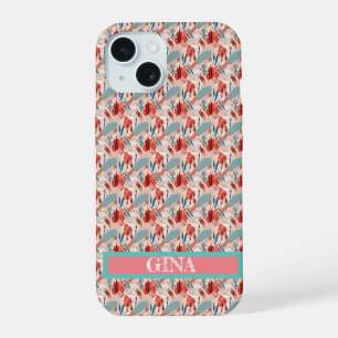 Modern Girly Cute Personalised iPhone 15 Case