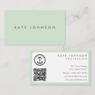 Modern  Girly Day Spa Beauty Salon Light Green Business Card